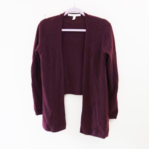 Nordstrom Collection 100% Cashmere Cardigans (M) Burgundy High Low EUC - Picture 1 of 6